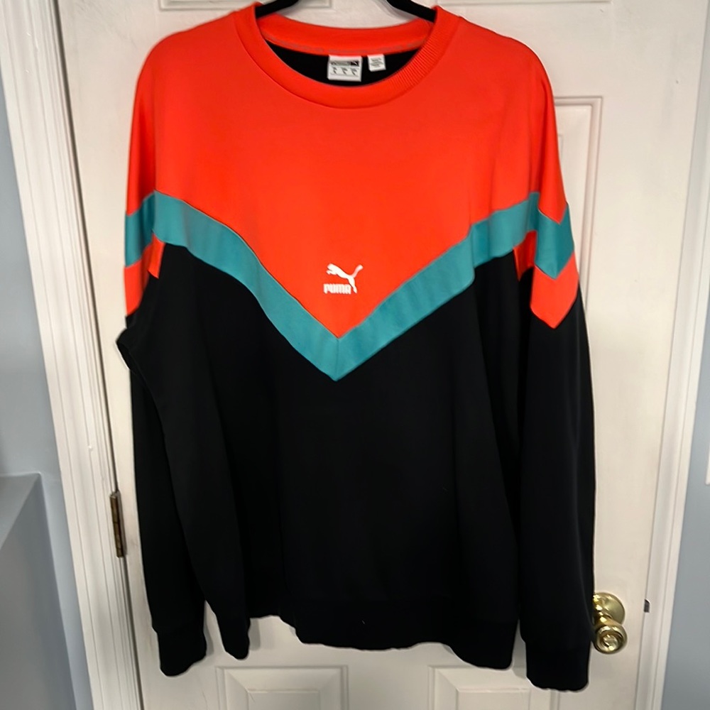 Puma Orange Blue and Black Jumper